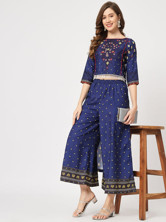 Mughal High-Low Top With Kalidaar Palazzo