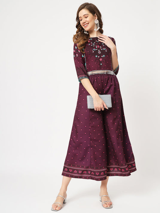 Mughal High-Low Top With Kalidaar Palazzo