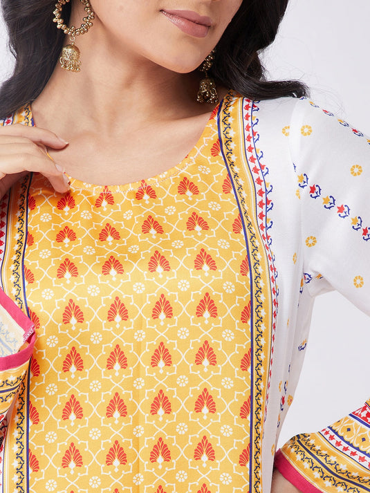 Kasturi Digital Placement Print Kurta With Sharara