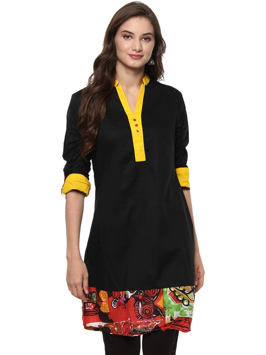 Pannkh Casual 3/4 Sleeve Solid Women's Kurti