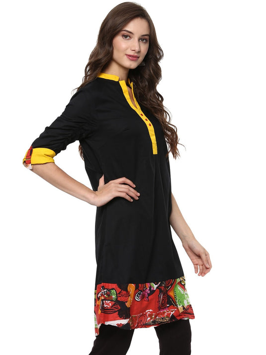 Pannkh Casual 3/4 Sleeve Solid Women's Kurti