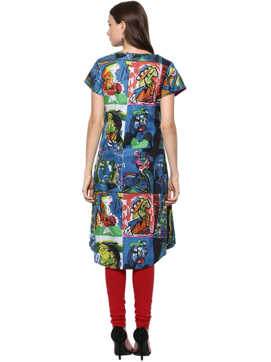 Casual Half Sleeve Printed Kurti