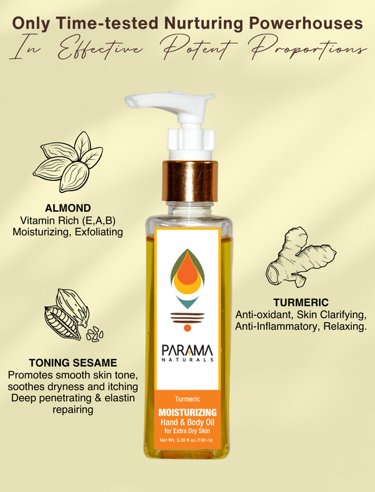 Turmeric Moisturising Hand & Body Oil for Extra Dry Skin