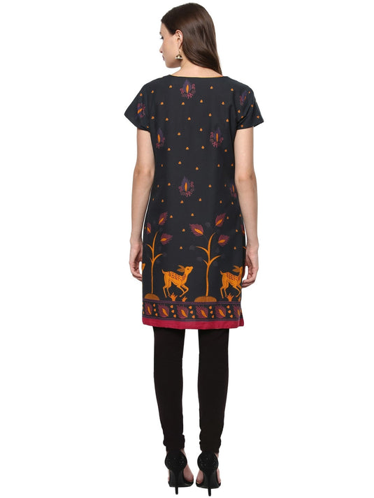 Pannkh Casual Half Sleeve Printed Women's Kurti