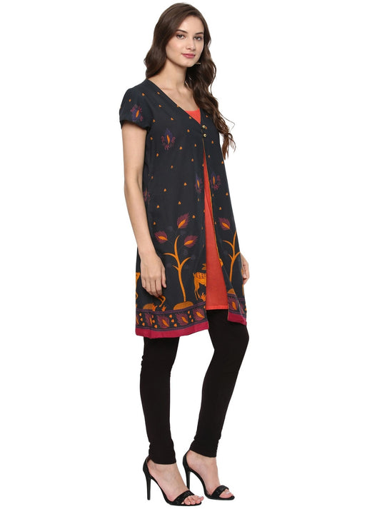 Pannkh Casual Half Sleeve Printed Women's Kurti