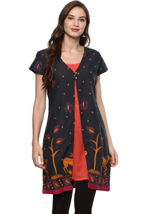 Pannkh Casual Half Sleeve Printed Women's Kurti