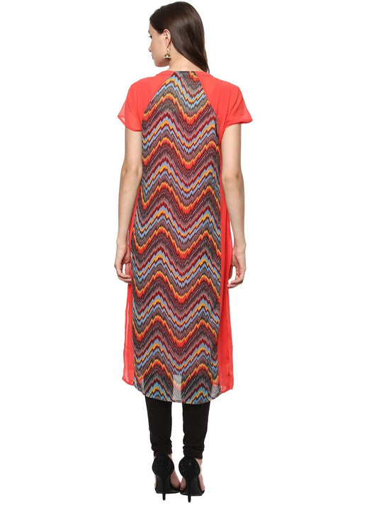 Pannkh Women's Casual Half Sleeve Printed Kurti