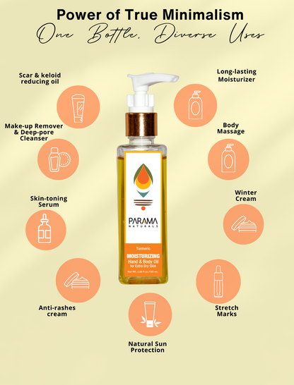 Turmeric Moisturising Hand & Body Oil for Extra Dry Skin