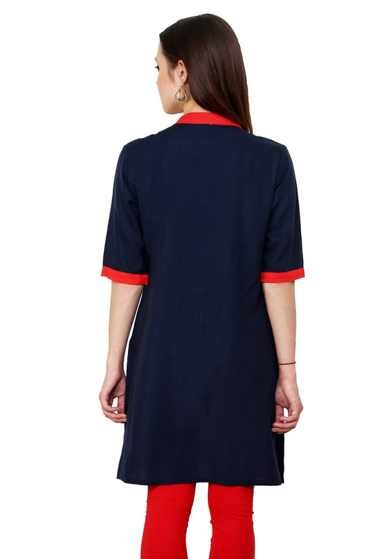 Pannkh Women's Tilted Placket Kurti