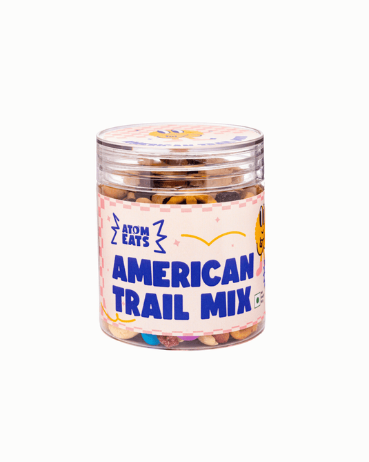 Atom Eats | American Trail Mix: Salted Pretzels, Chocolate, Peanuts, Almonds, 150 g