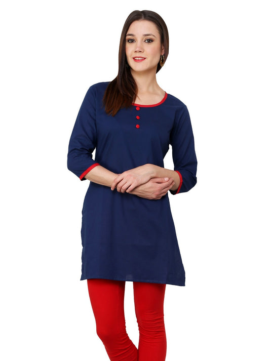 Pannkh Women's 3/4sleeves front buttoned kurti