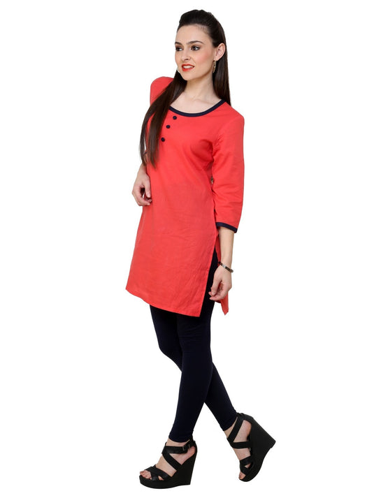 Pannkh Women's 3/4sleeves front buttoned kurti