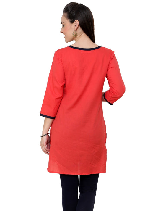 Pannkh Women's 3/4sleeves front buttoned kurti