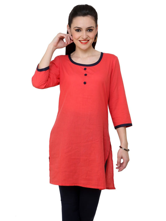 Pannkh Women's 3/4sleeves front buttoned kurti