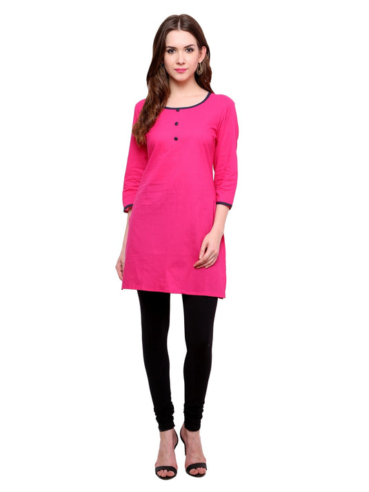 Pannkh Women's 3/4sleeves front buttoned kurti