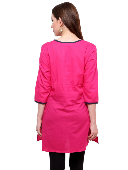 Pannkh Women's 3/4sleeves front buttoned kurti