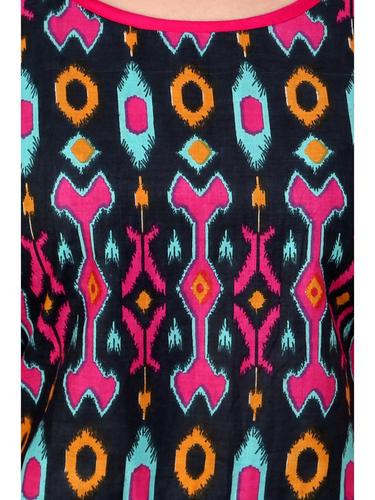 Pannkh Women's Pink Ikat With Dori