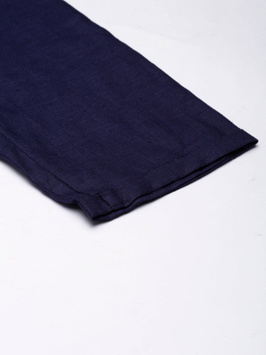 Men Royal Blue Hemp Lounge Pant