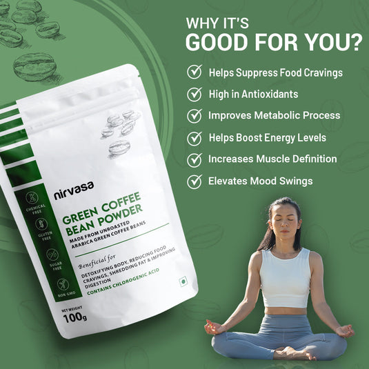 Nirvasa Unroasted Green Coffee Powder 100g