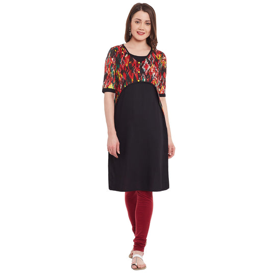 Pannkh Women's Red Ikat Jacket Kurti