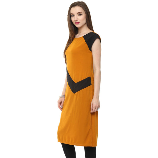 Pannkh Women's Asymmetric Patch Kurti