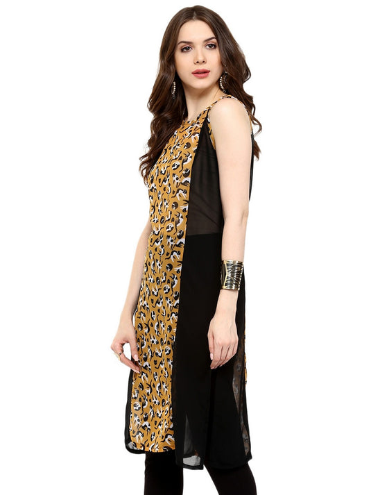 Pannkh Women's Cat Print Kurti