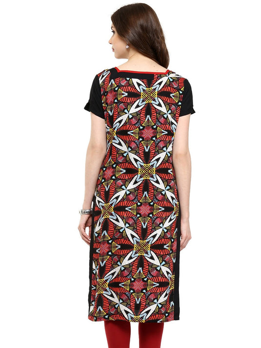 Pannkh Women's Allover Abstract Print Kurti