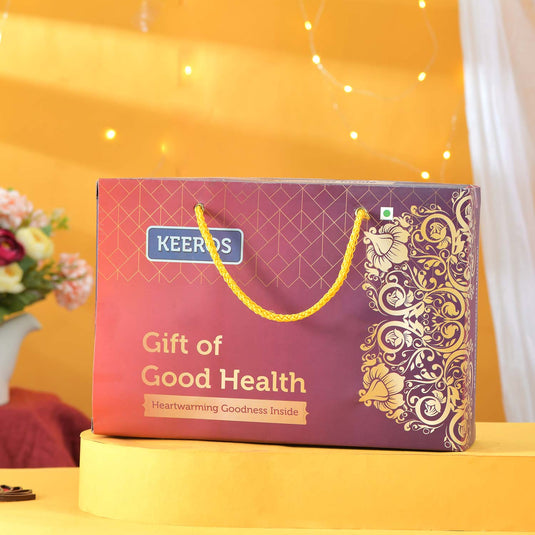 Keeros Healthy Bhai Dooj Gift Hampers with Tikka Pack | Perfect Bhai Dooj Gifts for your Beloved Brother in a Premium Box