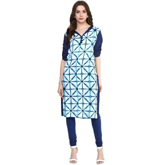 Pannkh Women's Ombre Print Kurti