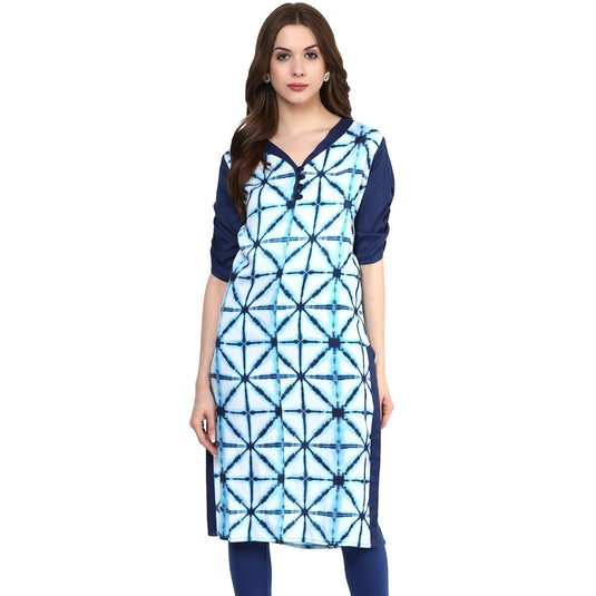 Pannkh Women's Ombre Print Kurti