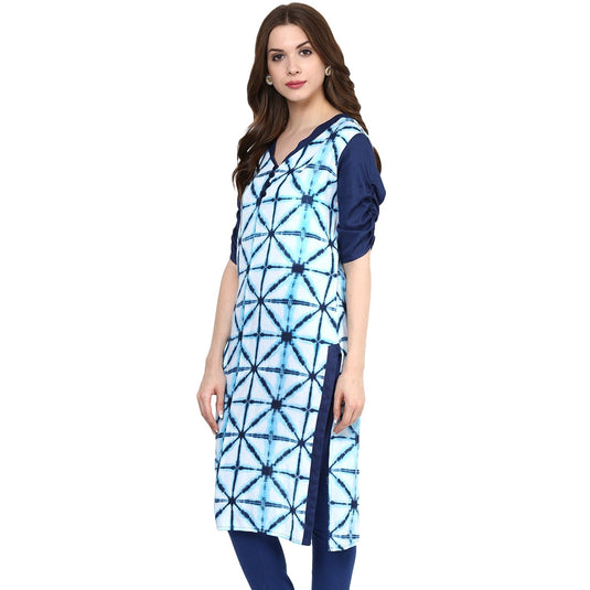 Pannkh Women's Ombre Print Kurti