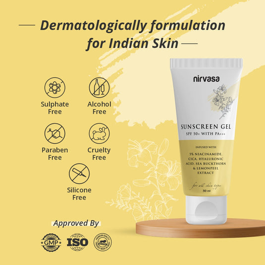 Nirvasa SPF50+ Sunscreen Gel 50 ml