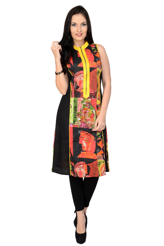 Pannkh Casual 3/4 Sleeve Printed Women's Kurti