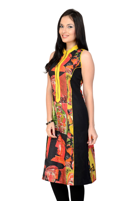 Pannkh Casual 3/4 Sleeve Printed Women's Kurti