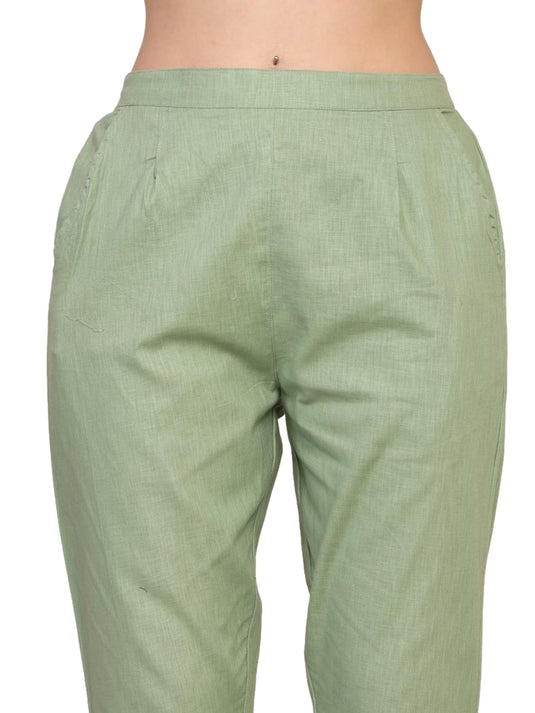 Women’s Linen Palazzo Pants – Effortless Style & Breathable Comfort | Green