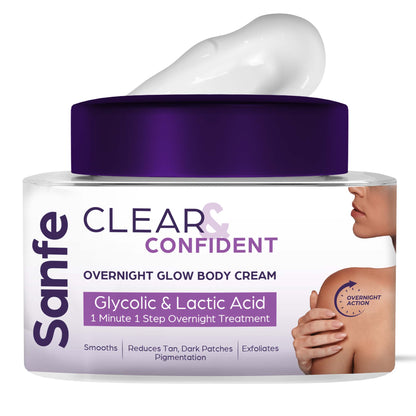 Clear & Confident Overnight Glow Body Cream for Dry & Cracked Feet