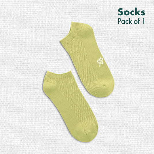 Green-ific! Unisex Socks, 100% Organic Cotton, Ankle Length, Pack of 1