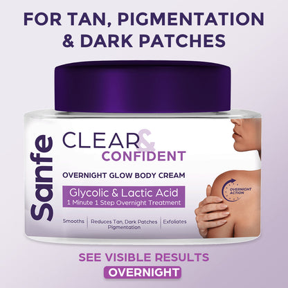 Clear & Confident Overnight Glow Body Cream for Face