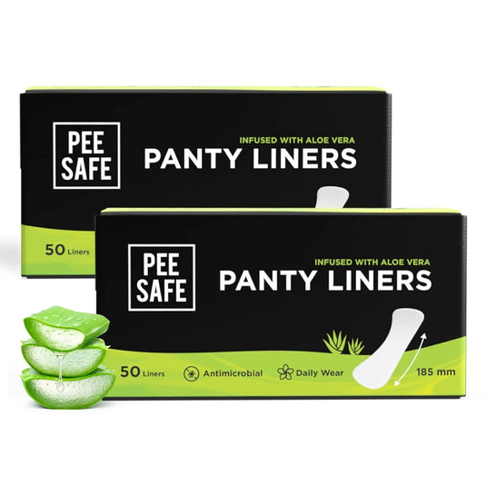 PEESAFE Panty Liners For Women Daily Use with Aloe Vera - Pack Of 100