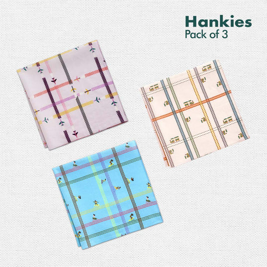 TBC! The Boss Collection! Unisex Hankies, 100% Organic Cotton, Pack of 3