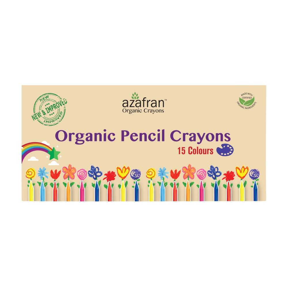 Organic Pencil Crayons, 15 colors