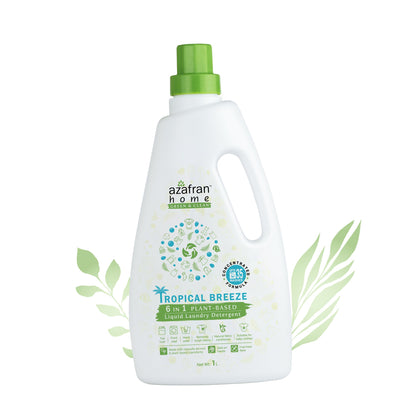 Tropical Breeze 6 in 1 Plant Based Liquid Laundry Detergent (Bottle + Refill)