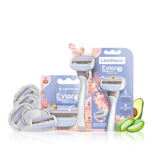 Evior 3 Value Set (Evior 3 Razor+Evior 3 Blades Pack of 4)