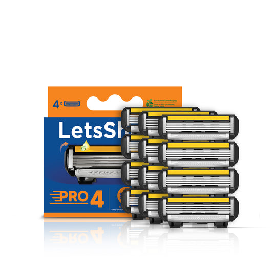 LetsShave Pro 4 Blades for Men Pack of 12