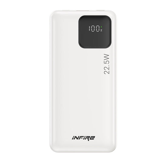 IGNITE QC PD Power Bank 22.5W Fast Charging | 1 USB Output , 1 Micro USB Input, Type C (Input & Output)| LED Display, Lightweight | Lithium Polymer Power Bank - iNFiRe