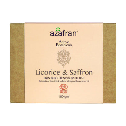 Organic Licorice & Saffron Brightening Bath Bar- 100gm