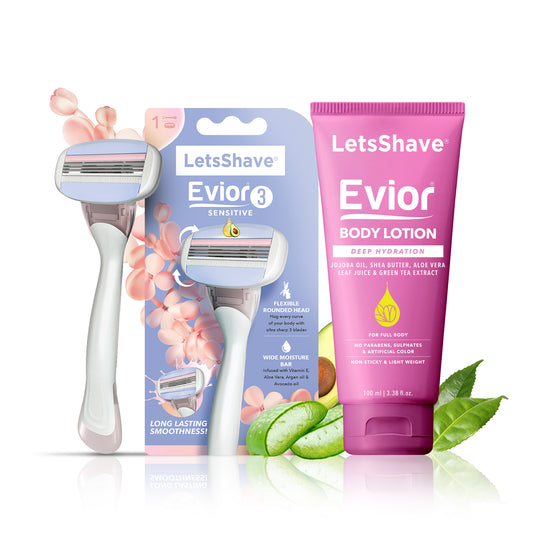 Evior 3 Combo (Evior 3 Razor+Body Lotion 100ml)