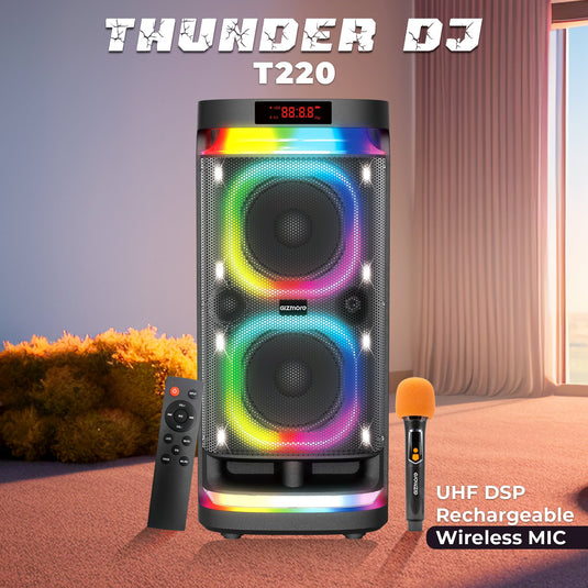 GIZMORE 220W Thunder DJ Trolley Party Speaker