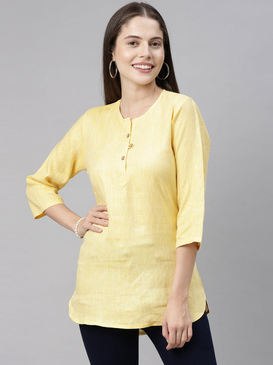 Women Lemon Yellow Ultimate Yoga Top