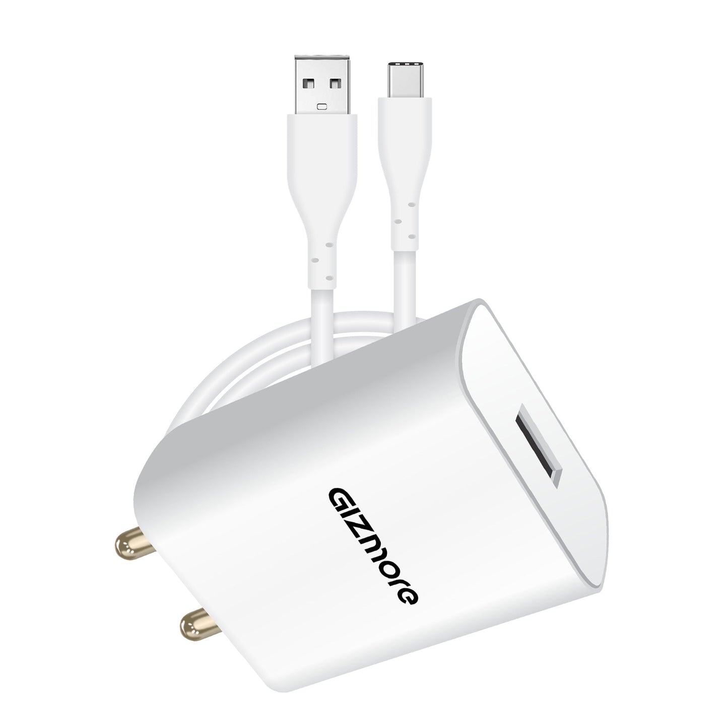 GIZMORE PA644 44W FLASH & SUPER VOOC USB Fast Charger Adapter Compatible with All Smartphones, Compact & Lightweight with Secure Charging, Versatile Protocol QC2.0/QC3.0/AFC, SUPERVOOC/ DASH/ WARP/DART and FLASH with Micro to Type-C Cable